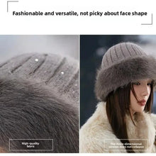 Load image into Gallery viewer, Thickening Winter Women's Warm Fur Hat Without Brim Cold-proof Warm Ear Protection Fisherman Caps Warming Tools Baseball Cap