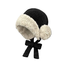 Load image into Gallery viewer, Cute Warm Thick Women Knitted Hat Coldproof with Ties Ear Protection Cap Thickened Windproof Beanies Hat Winter Outdoor