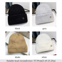 Load image into Gallery viewer, Women Men Autumn Winter Warm Knitted Hat Cute Ear Protection Casual Outdoor Riding Windproof Coldproof Bonnet Caps