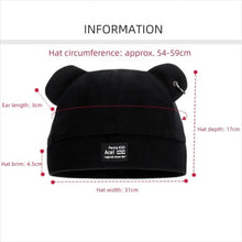Load image into Gallery viewer, Fashion Cat Ears Ear Landlord Hat No Brim Solid Color Ear Pumpkin Hat Watermelon Skin Cap