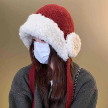 Load image into Gallery viewer, Cute Warm Thick Women Knitted Hat Coldproof with Ties Ear Protection Cap Thickened Windproof Beanies Hat Winter Outdoor