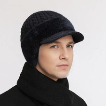 Load image into Gallery viewer, Comfortable Thick Warm Winter Thermal Hat Earflaps Elasticity Knitted Cap Windproof Elderly Beanie Dad Grandpa