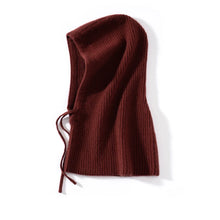 Load image into Gallery viewer, Wool Cashmere Knitted Hood Hat Scarf Elegant Hats Beanies Women Men Winter Neck Warm Balaclava Headgear Caps Unisex 4 New Colors