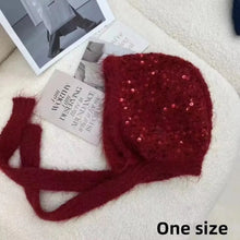 Load image into Gallery viewer, New Luxury Sequined Winter Hat Ear Protection Outdoor Beanies Thick Warm Baotou Knitted Women's Hats Chrismas Gifts