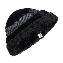 Load image into Gallery viewer, Unisex Leaf Labal Winter Hats Fashion Knitted Hats For Men Women Beanie Cap Outdoor Plush Fur Lined Warm Sports Hats