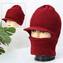 Load image into Gallery viewer, Knitted Woolen Autumn Winter Old Man Hat Hugger Toque Cap Stocking Head Watch Scarf Warm Outdoor Cycling Thickened 8M54
