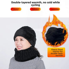 Load image into Gallery viewer, 2pcs/Set Winter Warm Knit Beanie Hat Neck Warmer Scarf,Thermal Lined Skull Cap for Men Outdoor Fall Outfit,suitable for Skiing