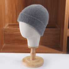 Load image into Gallery viewer, 100%Merino Wool Beanies For Women&Men Winter Warm Soft Solid Knitted Thick Skullies Cap Flipped Heap Pullover Cap Ski Bonnet