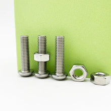 Load image into Gallery viewer, 120-434Pcs 304 Stainless Steel Hex Button Socket Head Cap Screw Hexagon Thread Machine Metric Nut Bolt Assortment Kit Set M2~M6