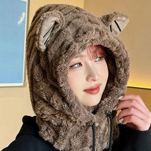 Load image into Gallery viewer, Fashion Winter Warm Hat Cat Ear Thickened Ear Protection Hat Windproof Neck Warmer Beanies Cap Unisex