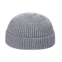 Load image into Gallery viewer, Casual Korean Style Knitted Hats Flanged Warm Skullcap Short Melon Cap Autumn and Winter