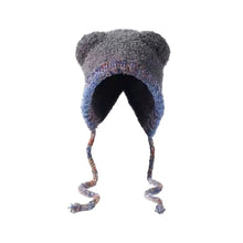 Load image into Gallery viewer, Casual Bear Ear Knitted Woolen Hat Thickened Windproof Beanies Cap Keep Warm Winter Bomber Cap Outdoor