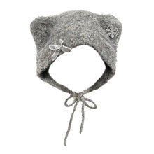 Load image into Gallery viewer, Cute Cartoon Cat Ear Knitted Hat Windproof Keep Warm Pullover Hats Ear Protection Thickened Winter Hat Autumn Winter