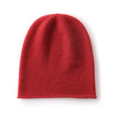 Load image into Gallery viewer, Casual Cashmere Cashmere Knitted Hat Rolled Edge Unisex Winter Warm Cap Solid Color Ear Protection Cap