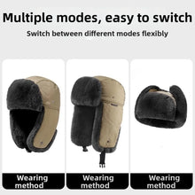 Load image into Gallery viewer, Outdoor Winter Men's Lei Feng Cap Waterproof Warm Pilot Ski Hat Thickened Fleece Lined Ear Protection Hat Hunter Hat