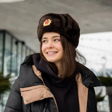 Load image into Gallery viewer, Winter Russia Ushanka Bomber Hats Pilot Trapper Trooper Hat Winter Faux Rabbit Fur Earflap Men And Women Snow Caps