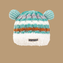 Load image into Gallery viewer, New Style Cartoon Bear Ears Winter Warm Cap Windproof Cold-proof Knitted Hat Ear Protection Retro Warm Hat Outdoor