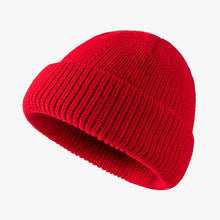 Load image into Gallery viewer, Knitted Hat Women's Cold Hat Winter Hat Men's Autumn Winter Melon Leather Hat Solid Color Versatile Dome Knitted Hat