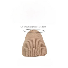 Load image into Gallery viewer, Fashion Solid Color Knitted Hat Cold Proof Keep Warm Ear Protection Hat Windproof Pullover Hat Winter