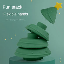Load image into Gallery viewer, New Silicone Christmas Tree Jenga Children's Color Cognitive Educational Toys