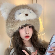 Load image into Gallery viewer, Cute Cat Ear Hat Windproof Soft Earflap Bonnet Hat Ear Protection Thick Warm Hooded hat