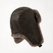 Load image into Gallery viewer, New Windproof Cycling Cap With Ear Flaps Winter Fur Bomber Hat Leather Cap Men Outdoor Windproof Super Warm Caps