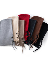 Load image into Gallery viewer, Two-Button Wool Cashmere Knitted Balaclava Hat Hood Scarf Elegant Hats Beanies Women Men Winter Neck Warm Headgear Unisex