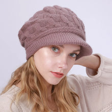 Load image into Gallery viewer, Fried Dough Twists Knit Hat Plush Thickened Warm Wool Hat Suitable for outdoor wind protection in autumn and winter
