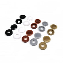 Load image into Gallery viewer, 100pcs/bag Plastic Self Tapping Screw Bolt Nail Nut Decorative Cap Protective Cover Hide Foldable Hinged for Furniture Car