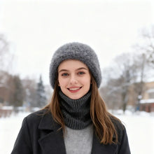 Load image into Gallery viewer, Fashion Winter Pullover Hat Knitted Warm Scarf Integrated Hat Windproof Thickened Ski Cycing Mask All-in-one Skullcap