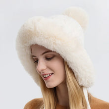 Load image into Gallery viewer, Winter Hat For Women Hooded Face Mask Fluff Keep Warm Thicken Style Neck Scarf Hooded Cap Beanie Knitted Cashmere Neck Warmer