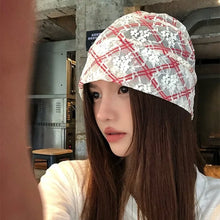 Load image into Gallery viewer, Fashionable Y2K Lace Pullover Hollow Korean Style Beanies Cap Breathable Stack Hats Summer