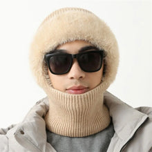 Load image into Gallery viewer, Comfortable Full Cover Style Men Balaclava Hat Windproof Thicken Winter Warm Hat Solid Color Keep Warm Knit Beanie Hat Outdoor