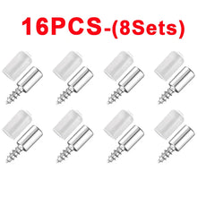 Load image into Gallery viewer, 100/2Pcs Self-tapping Screws Cabinet Bracket Wardrobe Storage Rack Septum Screw Fixed Support With Slip Resistant Rubber Sleeve