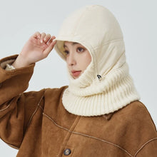 Load image into Gallery viewer, Casual Warm Winter Ski Hat Thickened Keep Warm Bomber Hat Cap Integrated Face Ear Windproof Full Cover Balaclava Scarf Unisex