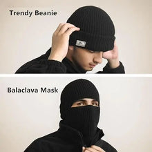 Load image into Gallery viewer, Winter Mask Hat 2 in 1 Barak Rafa Hat Full Face Protection Skiing Tactical Riding Earmuffs Hat Knitted Headwear Unisex