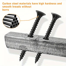 Load image into Gallery viewer, 50Pcs M3.5 Black Cross Flat Head Sheet Metal Screws Drill Wood Carbon Steel Screws Suitable For Wood Furniture Maintenance