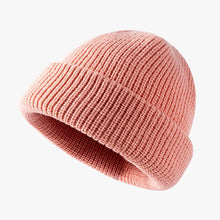 Load image into Gallery viewer, Knitted Hat Women's Cold Hat Winter Hat Men's Autumn Winter Melon Leather Hat Solid Color Versatile Dome Knitted Hat