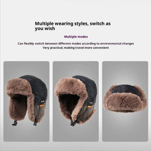 Load image into Gallery viewer, 1pc Winter Warm Trapper Pilot Caps for Men,Hunting Warm Ear Flap Russian Winter Ski Cold Weather Bomber Hats,suitable for Skiing
