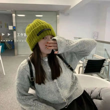 Load image into Gallery viewer, Fashion Winter Warm Hats for Women Casual Stacking Knitted Bonnet Caps Men Hats Solid Color Hip Hop Unisex Female Beanies