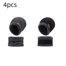 Load image into Gallery viewer, Winter Hat For Men Fleece Scarf Women Neck Leather Knitted Cap Thick Wool Neck Warmer Balaclava Ski Mask Skullies Beanies