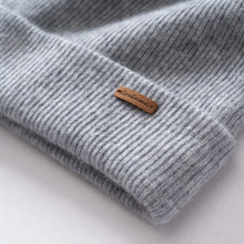 Load image into Gallery viewer, 100% Cashmere Hat For Women Men Outdoor 2-Layer Thickened Warm Winter Hats Solid Caps Knit Seamless Beanie Hat Unisex