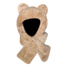 Load image into Gallery viewer, Fashion Winter Balaclava Hat Windproof Thickened Beanies Cap Bowknot Keep Warm Integrated Scarf Hat Set Outdoor