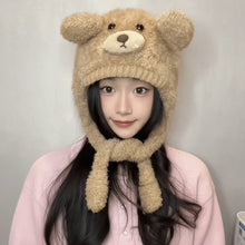 Load image into Gallery viewer, Fashion Cold-proof Faux Fur Beanies Hat Thicken Cold Protection Winter Anti Cold Hat Cute Knitted Bobble Cap Women Accessories