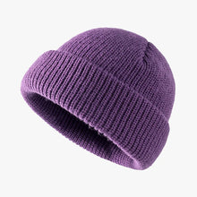 Load image into Gallery viewer, Knitted Hat Women's Cold Hat Winter Hat Men's Autumn Winter Melon Leather Hat Solid Color Versatile Dome Knitted Hat