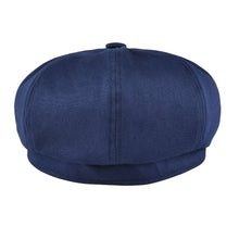 Load image into Gallery viewer, Men's Newsboy Cap Twill Cotton 8 Panel Hat Flat Ivy Cabbie Casual Baker Caps Gatsby Hat Retro Hats Boina Beret for Male