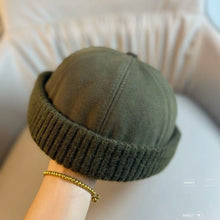 Load image into Gallery viewer, Autumn and winter melon leather hat Korean version ins brimless sailor hat men casual street yuppie hat landlord hat women trend