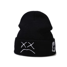 Load image into Gallery viewer, New autumn and winter knitted hats for men and women, crying face embroidered woolen hats, outdoor youth warm pullover cold hats