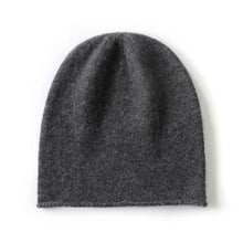 Load image into Gallery viewer, Casual Cashmere Cashmere Knitted Hat Rolled Edge Unisex Winter Warm Cap Solid Color Ear Protection Cap