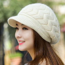 Load image into Gallery viewer, Fried Dough Twists Knit Hat Plush Thickened Warm Wool Hat Suitable for outdoor wind protection in autumn and winter